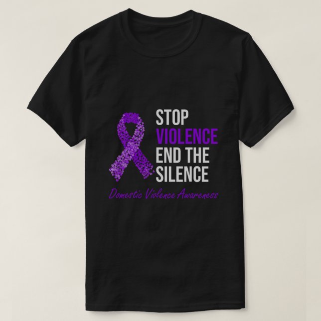 Camiseta Alto a la violencia terminar con el silencio Viole (Diseño del anverso)