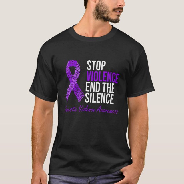 Camiseta Alto a la violencia terminar con el silencio Viole (Anverso)