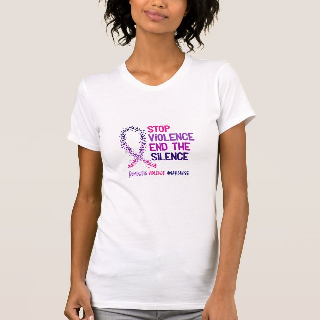 Camiseta Alto a la violencia y el silencio sobre la violenc (Anverso)
