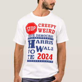 Camiseta Alto al espeluznante voto raro Harris Walz 2024 LT