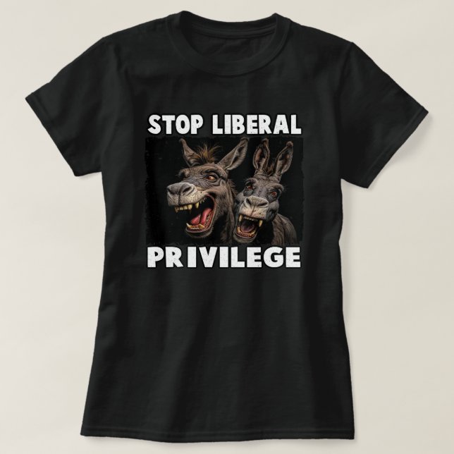 Camiseta Alto al privilegio liberal (Diseño del anverso)