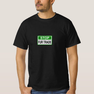 Camiseta Alto al Rótulo de Comercio de Pieles Verde
