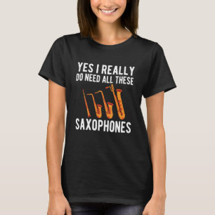 Camiseta Alto Baritone Saxofón Reeds Tenor Soprano Saxoph