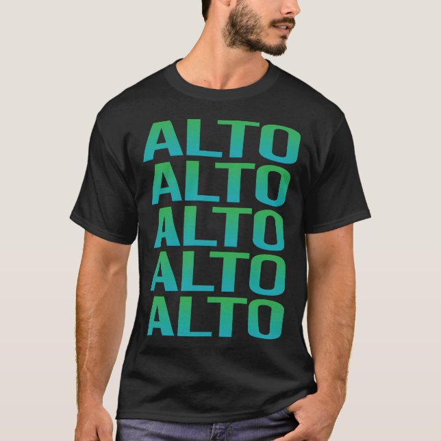 Camiseta Alto de texto degradado (Anverso)