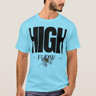 Camiseta Alto Flujo – Tipografía Floral Estética Inspirada 