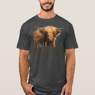 Camiseta Alto hippie de vaca bovina de montaña