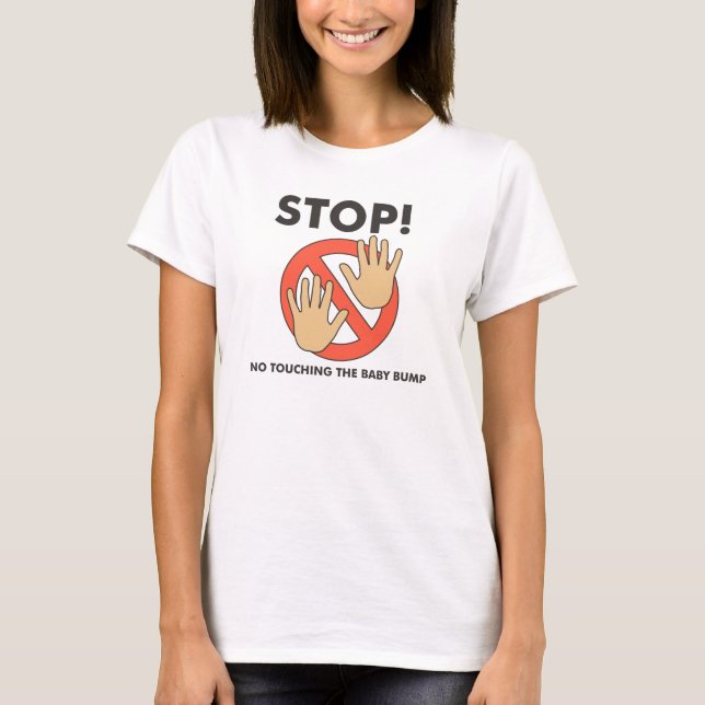 Camiseta ¡Alto! No tocar la bomba del bebé (Anverso)