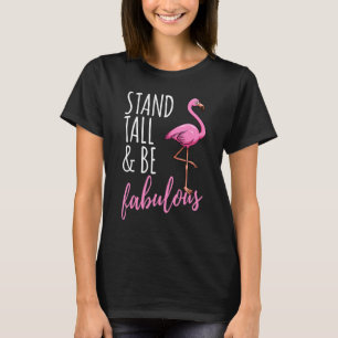Camiseta Alto Para Ser Fabuloso Flamingo Rosa