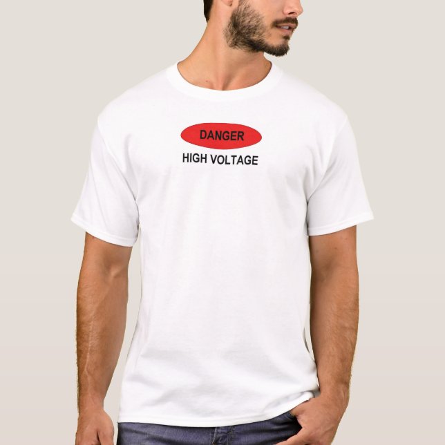 Camiseta Alto voltaje del peligro (Anverso)