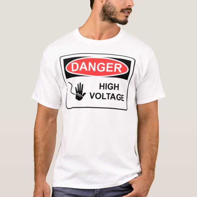 CAMISETA ALTO VOLTAJE DEL PELIGRO (Anverso)