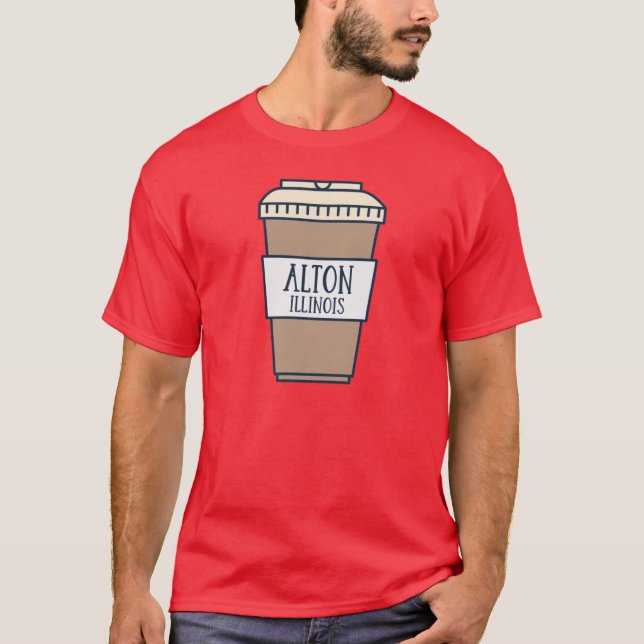Camiseta Alton Illinois Cute Coffee Avers (Anverso)