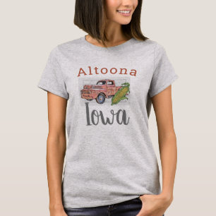 Camiseta Altoona, Iowa, Camión de época y maíz