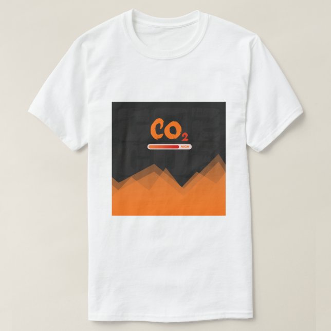 Camiseta Altos niveles de contaminación por dióxido de carb (Diseño del anverso)