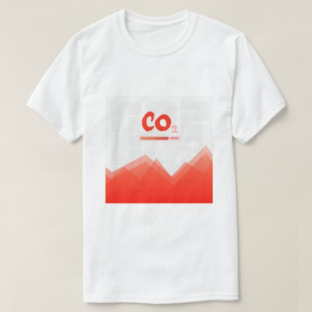 Camiseta Altos niveles de contaminación por dióxido de carb (Diseño del anverso)