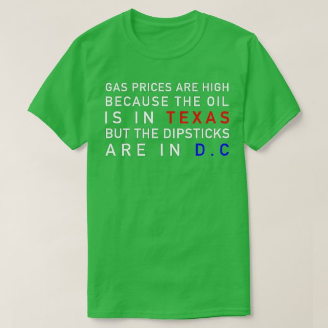 Camiseta Altos precios del gas (Diseño del anverso)