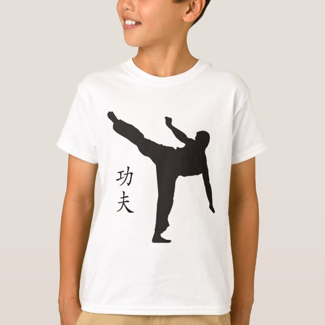 Camiseta Altos retroceso/kanji de Kung Fu (Anverso)