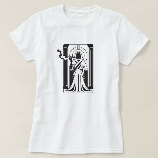Camiseta Altos sacerdotes de Tarot Alga humeante (Diseño del anverso)