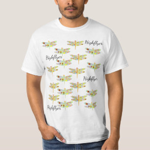 Camiseta Altos voladores florales Libélulas 