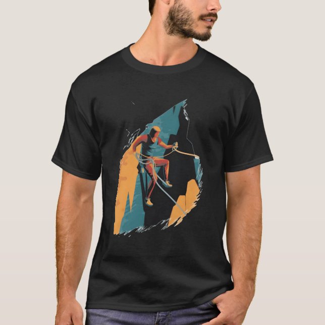 Camiseta Alturas de Bouldering Abrazan la Escalada de Monta (Anverso)
