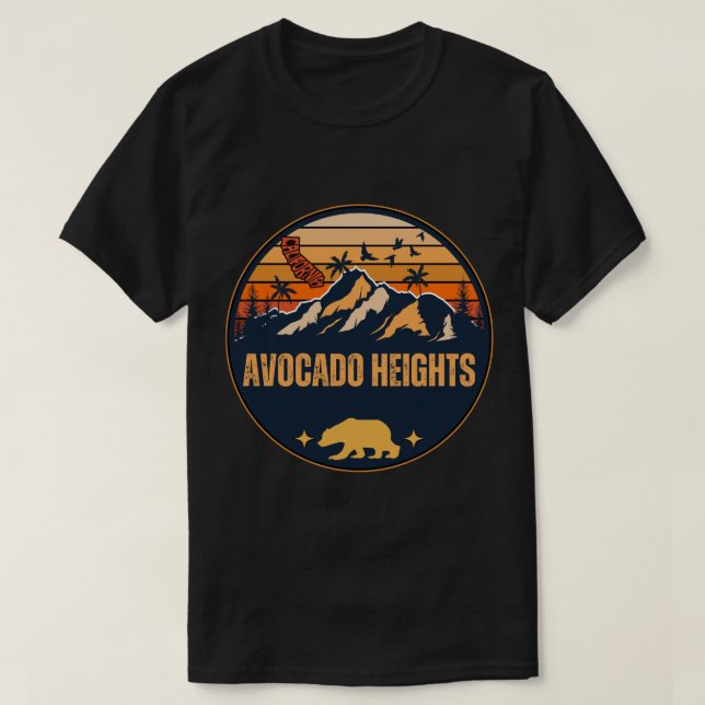 Camiseta Alturas del Aguacate, California (Diseño del anverso)