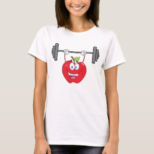 Camiseta Alumbramiento de Apple Pesca Carácter Fruto Fitnes