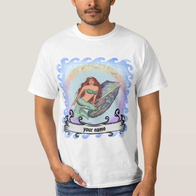 Camiseta Alumbramiento de la pesca con sirena (Anverso)