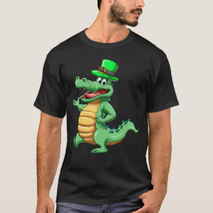 Camiseta Aluminio lindo Cocodrilo de Leprechaun Santa Patri