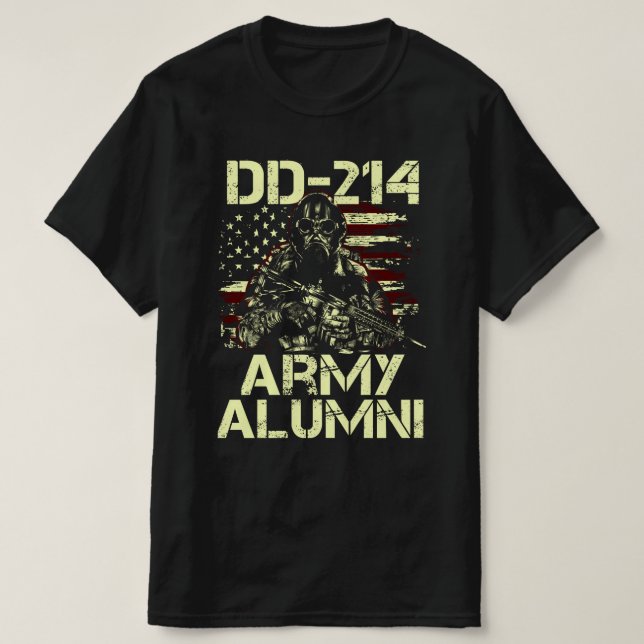 Camiseta Alumnado del ejército dd-214 (Diseño del anverso)