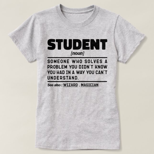 Camiseta Alumno de Graduación divertida en definición moder (Diseño del anverso)