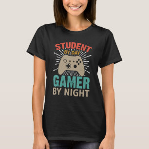Camiseta Alumno Por Jugador De Día Por Meme De Noche Para J