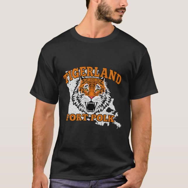 Camiseta Alumnos de Fort Polk Louisiana La Tigerland Vetera (Anverso)