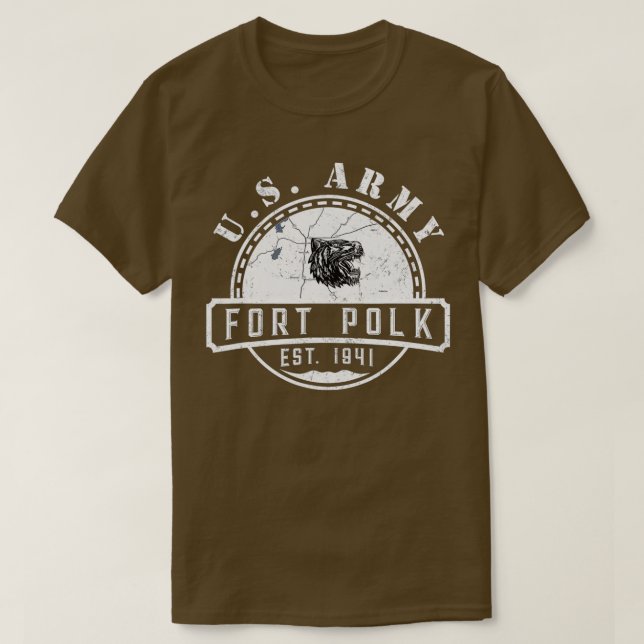 Camiseta Alumnos de Fort Polk Louisiana La Tigerland Vetera (Diseño del anverso)