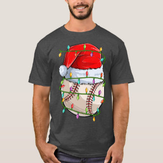 Camiseta Alumnos del equipo deportivo de béisbol Xmas Luces