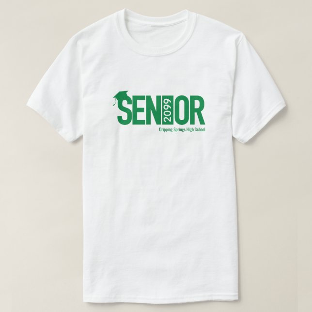 Camiseta Alumnos verdes con tapón de graduación (Diseño del anverso)