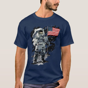 Camiseta Alunizaje de astronautas estadounidenses en la Lun
