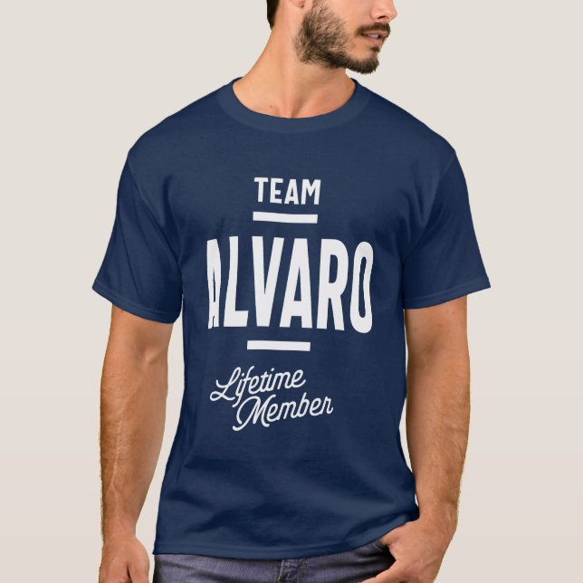 Camiseta Alvaro Nombre Personalizado Regalo de cumpleaños (Anverso)