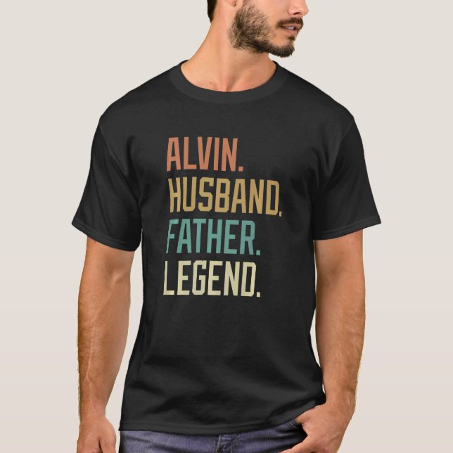Camiseta Alvin Husband Father Legend Father's Day Retro   (Anverso)