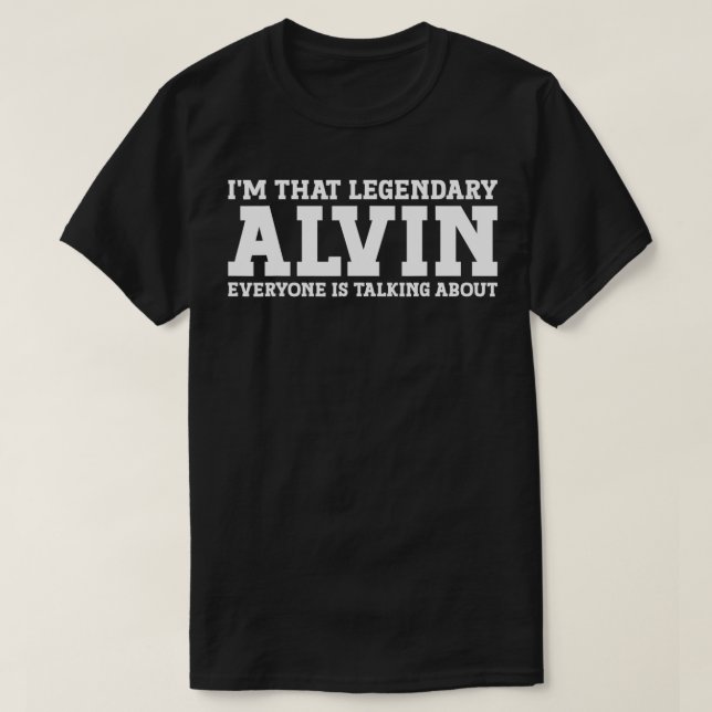 Camiseta Alvin Nombre Personal Funny Alvin (Diseño del anverso)
