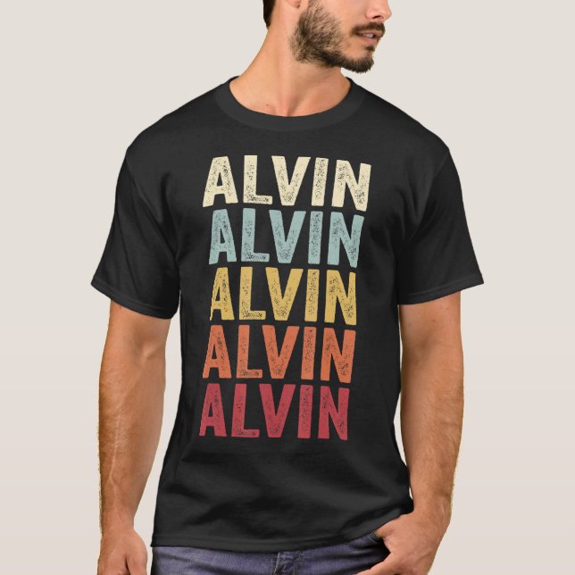 Camiseta Alvin Texas Alvin TX Retro Vintage Textos (Anverso)