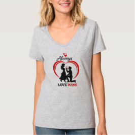 Camiseta Always Love Wins - V Neck Tee