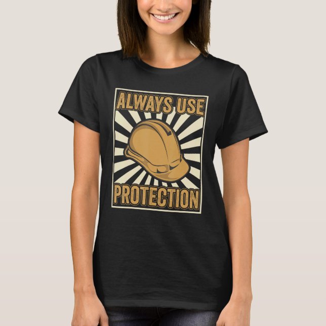 Camiseta Always use Protection Shovel Craftsman Concrete Bu (Anverso)