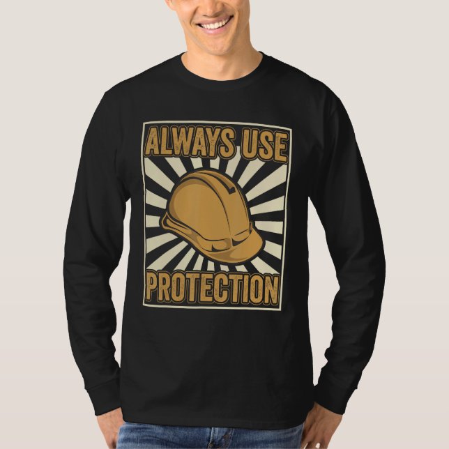 Camiseta Always use Protection Shovel Craftsman Concrete Bu (Anverso)