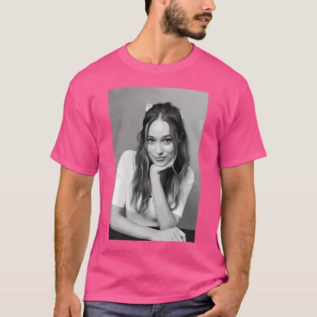 Camiseta Alycia Debnam-Carey: Retrato de arte pop blanco ne (Anverso)