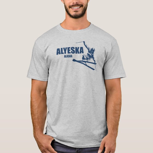 Camiseta Alyeska Alaska Skier (Anverso)