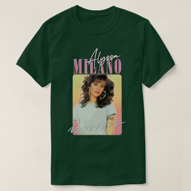 Camiseta Alyssa Milano 80 Estética con estilo (Diseño del anverso)