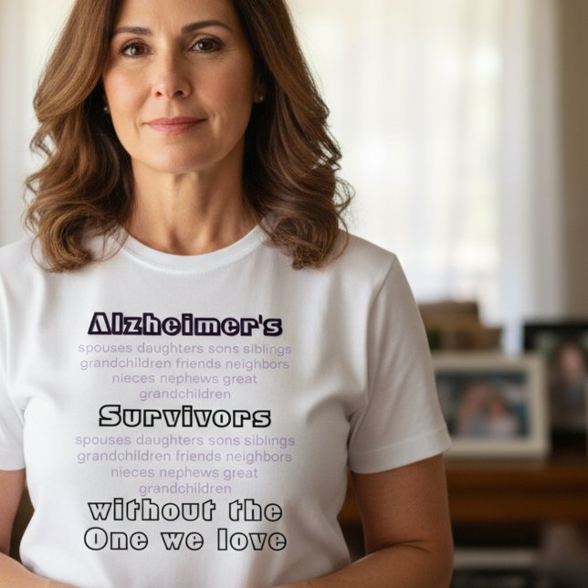 Camiseta ALZ Alzheimers Disease Awareness Survivors (Subido por el creador)