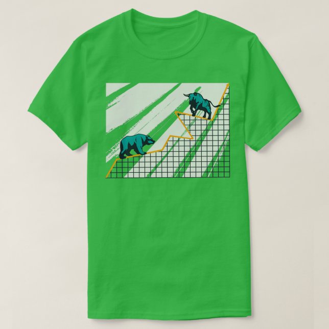 Camiseta Alza del mercado de valores y alza de los índices (Diseño del anverso)