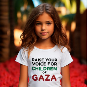 Camiseta Alza tu voz por los niños de Gaza