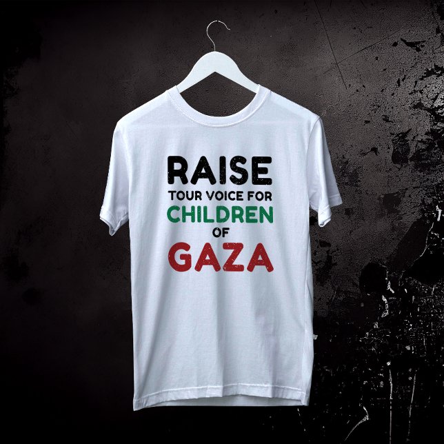 Camiseta Alza tu voz por los niños de Gaza (Subido por el creador)