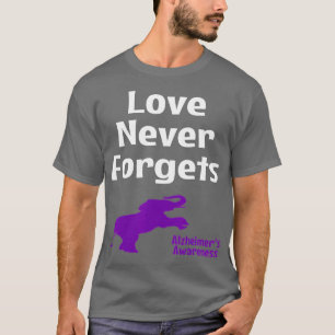 Camiseta Alzheimer Conciencia: apoyo púrpura amor nunca for